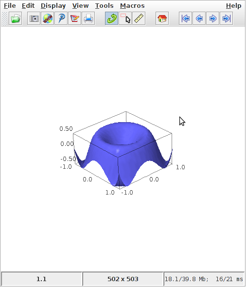 Snapshot of 3D plot